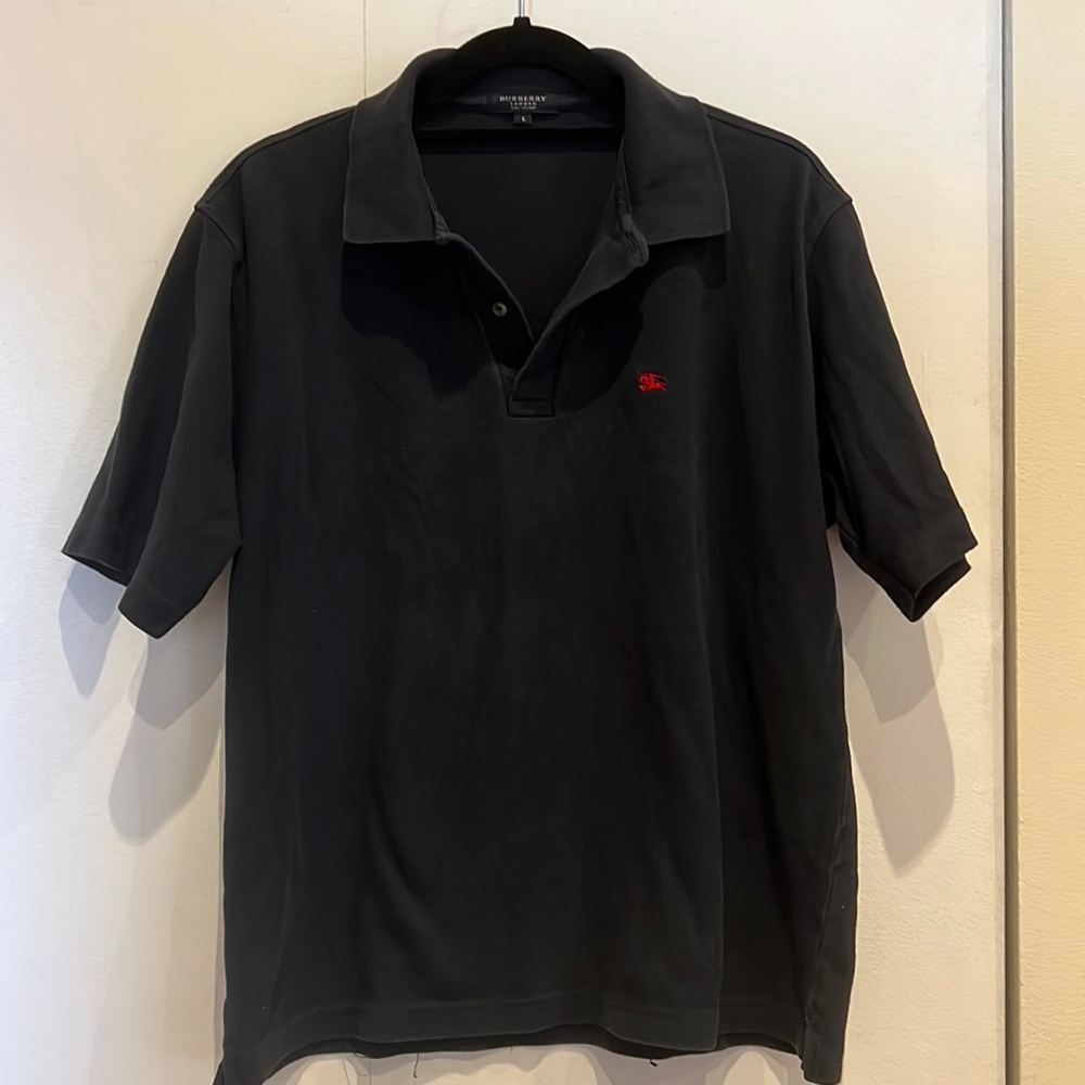 Burberry Men’s Polo - Navy Blue - Sz L